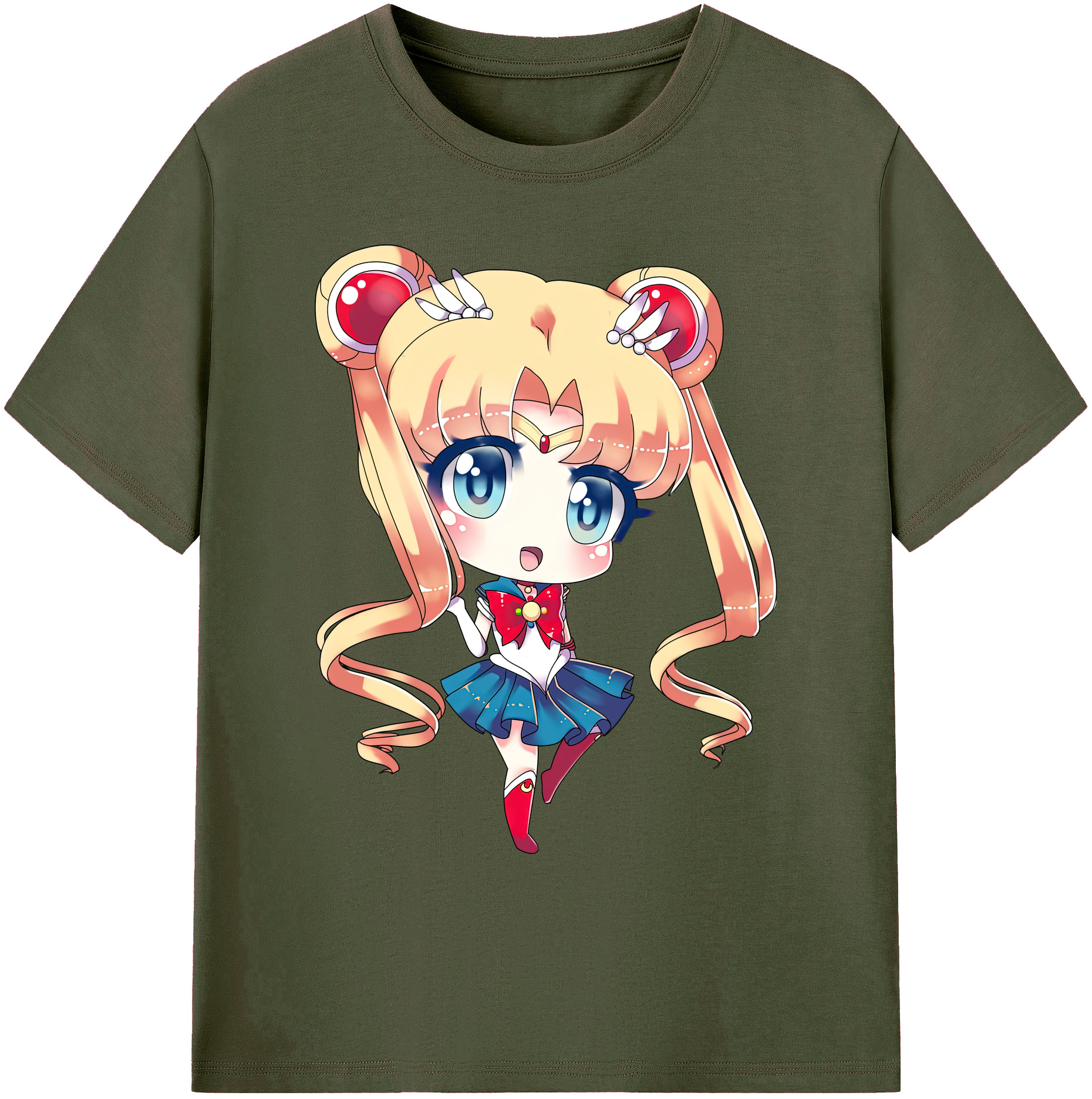 （画像用） 美少女戦士セーラームーン 月野 うさぎ つきの うさぎ Sailor Moon Tsukino Usagi 綿100％ メンズ半袖Tシャツ｜肌触りやわらか＆通気性